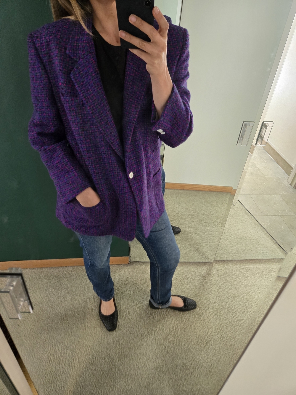 Nordstrom Purple Tweed Blazer with Pink Flecks - Picture 8 of 8